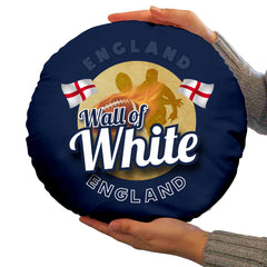England Rugby League Wall of White  - Legend Collection - Circle Cushion 14inch