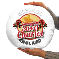 England Rugby Union Chariot  - Legend Collection - Circle Cushion 14inch