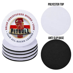 England Rugby Union Pitbull - Coaster - Circle or Square