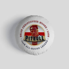 England Rugby Union Pitbull  - Legend Collection - Circle Cushion 14inch
