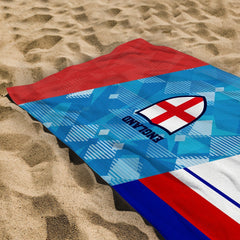 England Shirts - Euro's - Retro Beach Towel - 150cm x 75cm