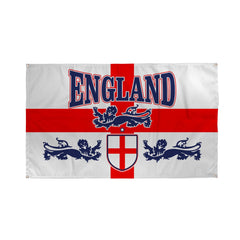 England - St George - 3 Lions - Personalised 5 X 3 Retro Football Banner