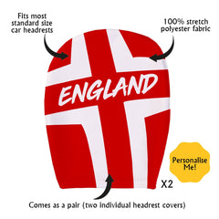 England St George Tilt - Pack of 2 Car Seat Headrest Covers