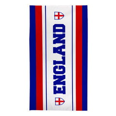 England Stripe  - Euro's - Retro Beach Towel - 150cm x 75cm