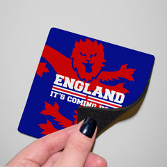 England Two Red Lions - Drinks Coaster - Square Or Circle