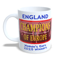 England Women Euro Champions Mug - Football Cup Winners 2025