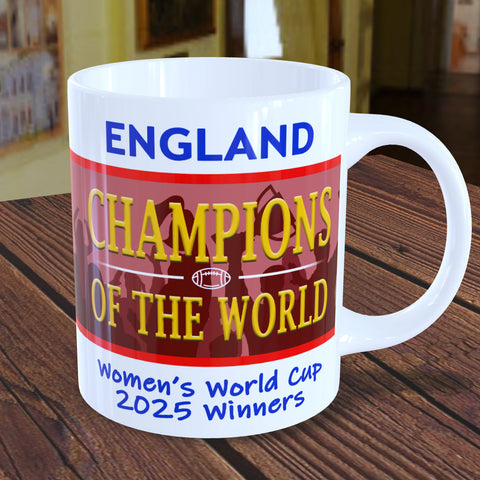 England Women World Cup Winners Mug - Rugby Final Cup 2025 Champions