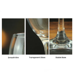 Engraved Bees Pattern Pure Wine Set of 4 11oz Glasses