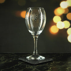 Engraved Fireworks Pattern Pure Wine Set of 4 11oz Glasses