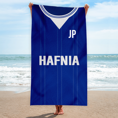 Everton- 1984 - Home Shirt - Personalised Lightweight, Microfibre Retro Beach Towel - 150cm x 75cm