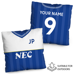 Everton - 1986 Home Shirt - 45cm or 61cm Retro Showerproof Outdoor Cushion
