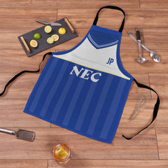 Everton - 1986 Home Shirt - Retro Football Novelty Water-Resistant, Lazer Cut (no fraying) Light Weight Adults Apron