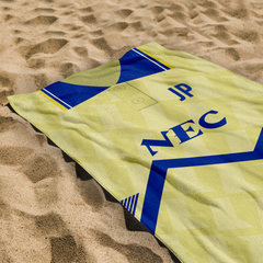 Everton - 1990 - Away Shirt - Personalised Retro Lightweight, Microfibre Beach Towel - 150cm x 75cm
