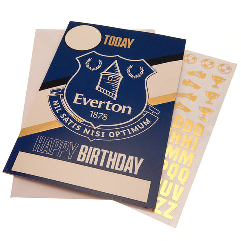 Everton FC Birthday Card With Stickers