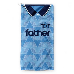 FATHER - Manchester Blue - 1989 Home - Retro Lightweight, Microfibre Golf Towel