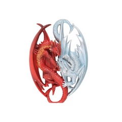 Fire and Ice Dragon Hanging Ornament by Anne Stokes