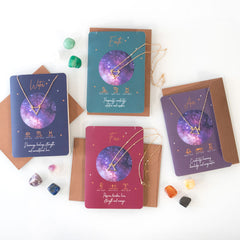 Fire Element Zodiac Necklace Card
