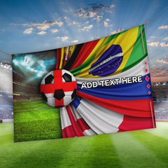 Flag Explosion - England - Personalised 5ft x 3ft Fabric Banner