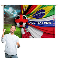 Flag Explosion - England - Personalised 5ft x 3ft Fabric Banner