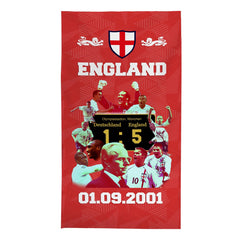 Football Art England 2001 Beach Towel - 150cm x 75cm