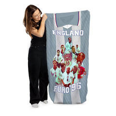 Football Art England Euro 1996 Beach Towel - 150cm x 75cm