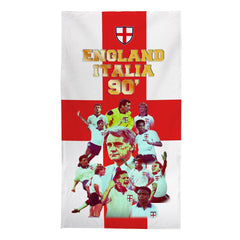 Football Art England Italia 90 Beach Towel - 150cm x 75cm