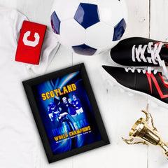 Football Art - Scotland 1967 World Champions - A4 Metal Sign Plaque - Frame Options Available