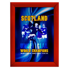 Football Art - Scotland 1967 World Champions - A4 Metal Sign Plaque - Frame Options Available
