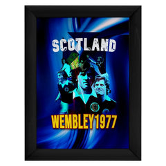 Football Art - Scotland 1977 Wembley - A4 Metal Sign Plaque - Frame Options Available