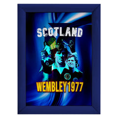 Football Art - Scotland 1977 Wembley - A4 Metal Sign Plaque - Frame Options Available