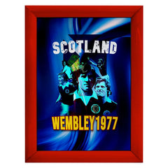 Football Art - Scotland 1977 Wembley - A4 Metal Sign Plaque - Frame Options Available