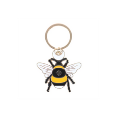 Forest Bee Enamel Keyring