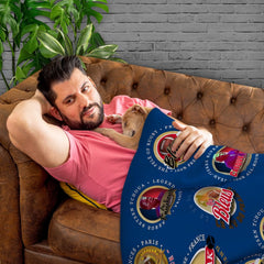 France Rugby Union - Legend Collection - Fleece Blanket 150cm X 150cm