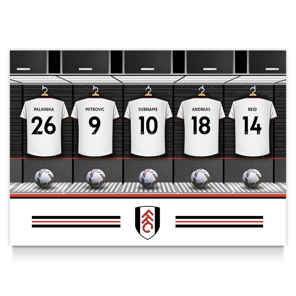 Fulham FC Personalised Poster - Dressing Room