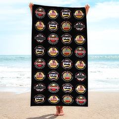 Fulham - Football Legends - Microfibre Beach Towel - 150cm x 75cm