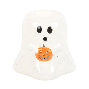 Ghost Shaped Oil Burner with Pumpkin