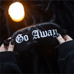 Go Away Gothic Satin Sleep Mask