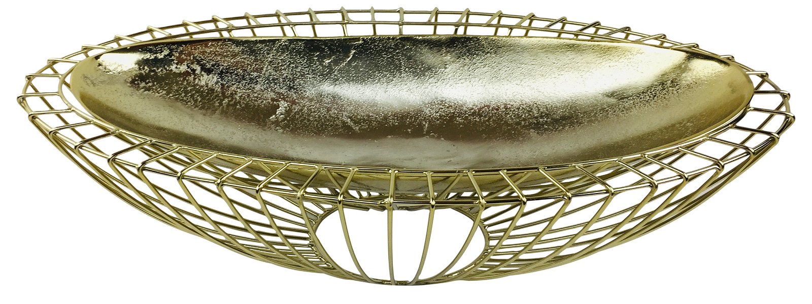 Gold Decorative Wire Bowl 58cm