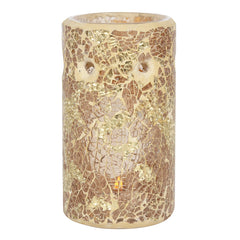 Gold Pillar Crackle Glass Oil Burner