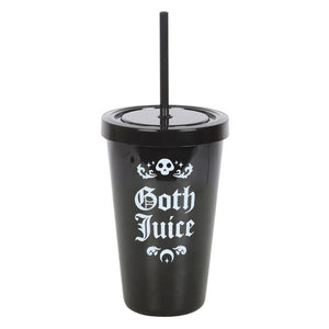 Goth Juice Plastic Tumbler with Straw