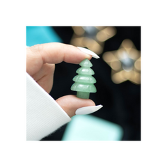 Green Aventurine Crystal Christmas Tree in a Bag