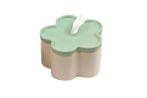 Green Flower Shape Trinket Box