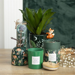 Green Forest Plant Pot with Fox