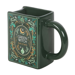 Green Witch Book Shaped Mug