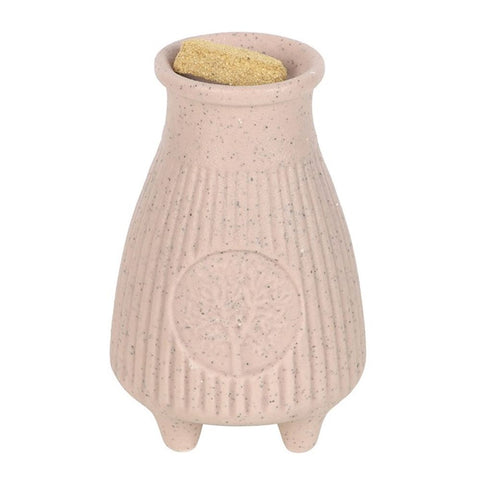 Greige Ribbed Palo Santo Brick Burner