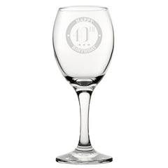 Happy 40th Birthday - Engraved Novelty Wine Glass