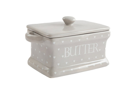 Heart Design Butter Dish