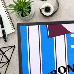 Heart of Midlothian 1995 Away Shirt - Personalised Retro Door Mat - 60cm x 40cm