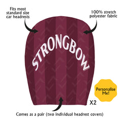 Heart of Midlothian  1997 Home - Retro Football Shirt - Pack of 2 - Car Seat Headrest Covers