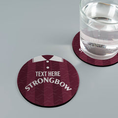 Heart of Midlothian  1997 Home Shirt - Personalised Drink Coaster - Square Or Circle